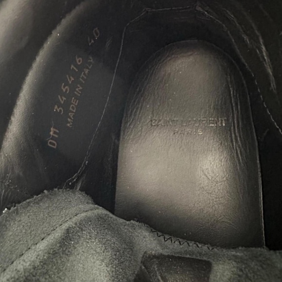 Saint Laurent YSL SL 10H Leather High-Top Sneaker Size 40 7 - Picture 8 of 8